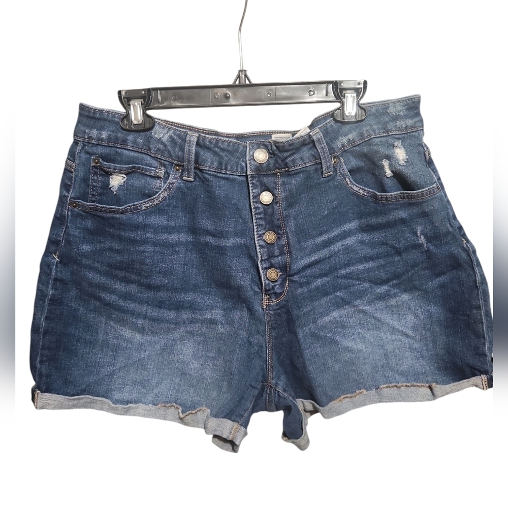 Time&true blue jeans shorts distress SZ 20